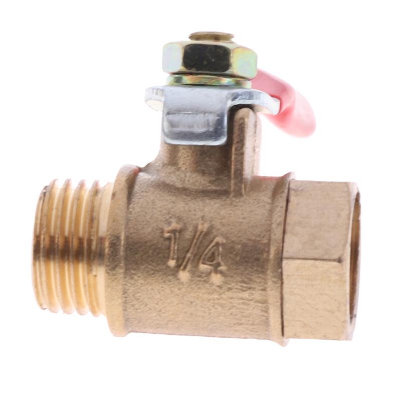 1 шт., новейший шарнир клапана с внутренней/наружной резьбой 1/8 дюйма, 1/4 дюйма, 3/8 дюйма, 1/2 дюйма, универсальный латунный маленький шаровой кран