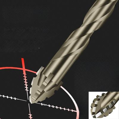 4 шт. твердосплавных сверла - высокоэффективные и износостойкие, четырехгранные зубчатые эксцентриковые сверла для сухого сверления керамической плитки, керамики