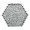 Zinc Alloy Metal Jewelry Box Emboss Sexangle Jewelry Storage Box  For Women