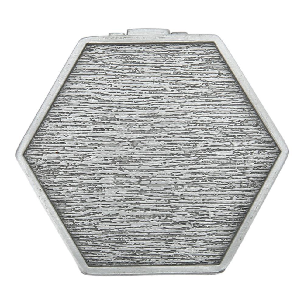 Zinc Alloy Metal Jewelry Box Emboss Sexangle Jewelry Storage Box For Women
