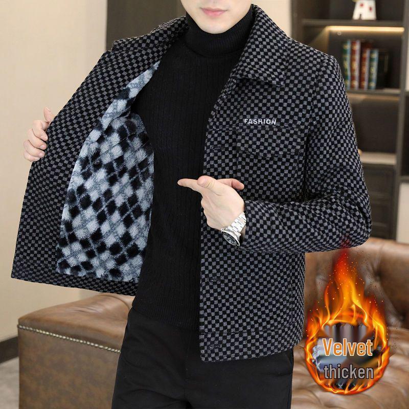 Мужская клетчатая флисовая куртка: Теплая, стильная одежда для зимы и осени