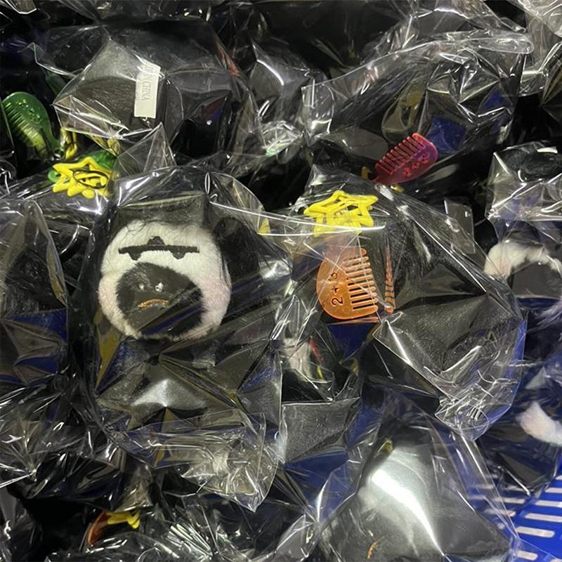 Милая плюшевая белая обезьянка с жареными волосами, декоративный брелок с заколками, расческой, забавная уродливая сумка, декоративная мягкая игрушка-кукла