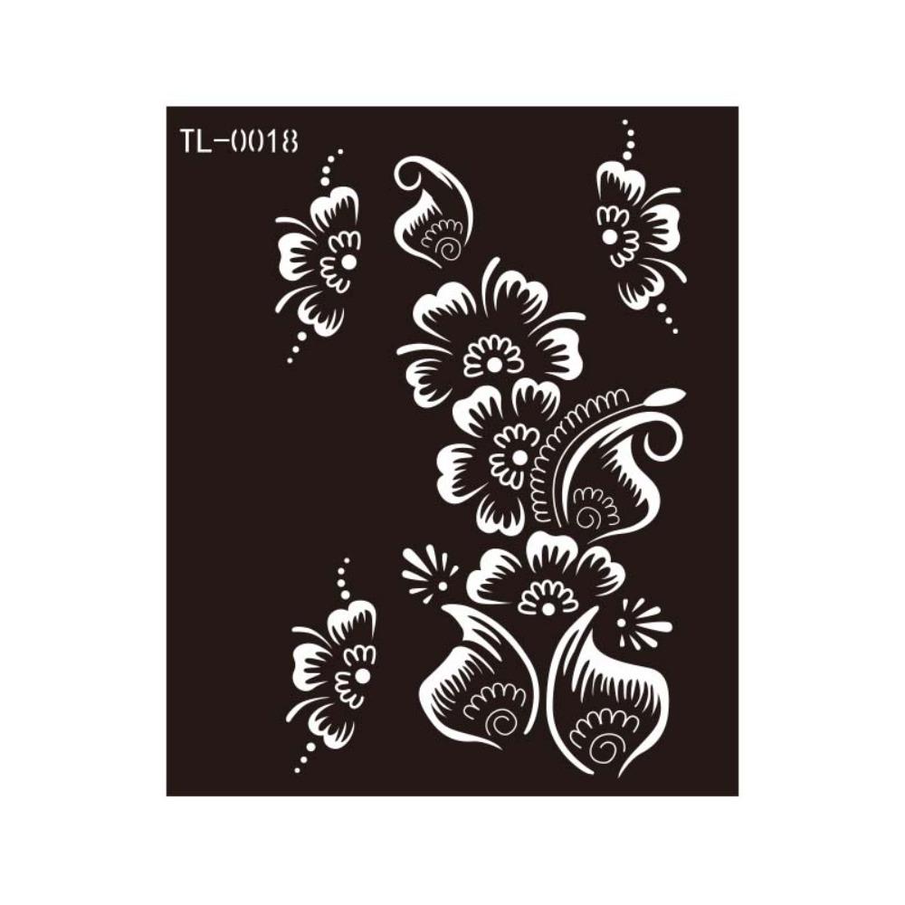 Mehndi Stickers Henna Tattoo Template Fake Tattoo Decals Body Art Sticker Men/Women