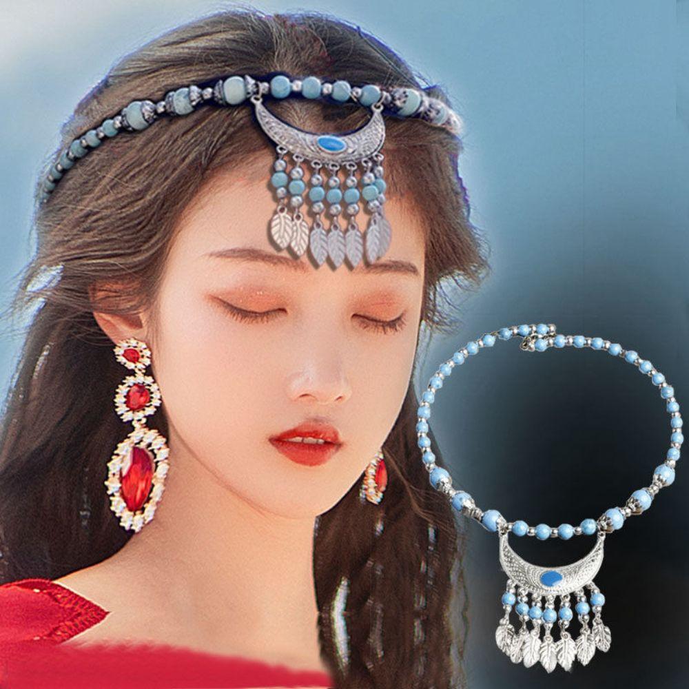 Hairdress Headband National style Forehead Chain Fashion Jewelry Eyebrow Pendant Women Necklace
