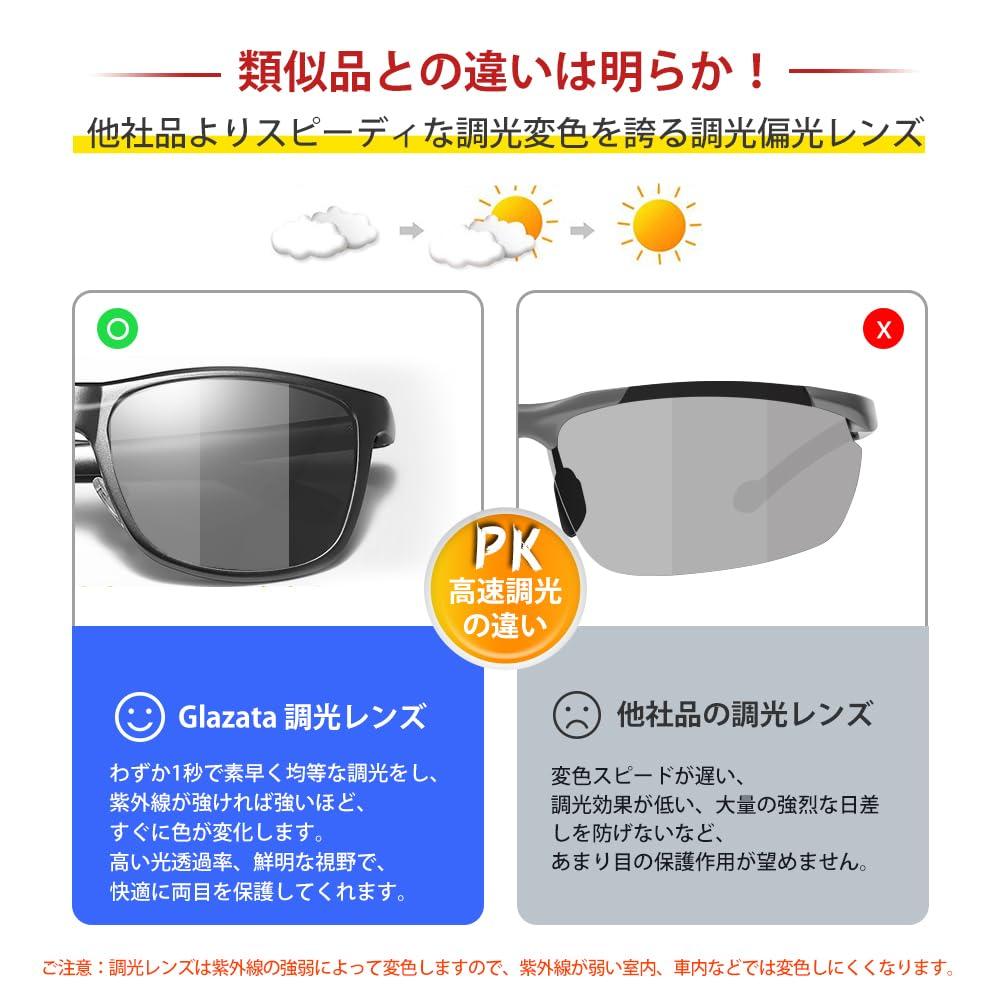 Glazata Polarized UV400 Metal Frame Sports for and Photochromic Sunglasses, Protection, Sunglasses, Driving, Baseball, Cycling, Fishing, Running,
