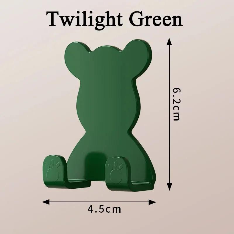 Самоклеящийся крючок для настенного декора, креативный держатель для телефона в виде медведя, вешалка для ключей, крючок, органайзер для проводов, клипса для кабелей, органайзер для рабочего стола