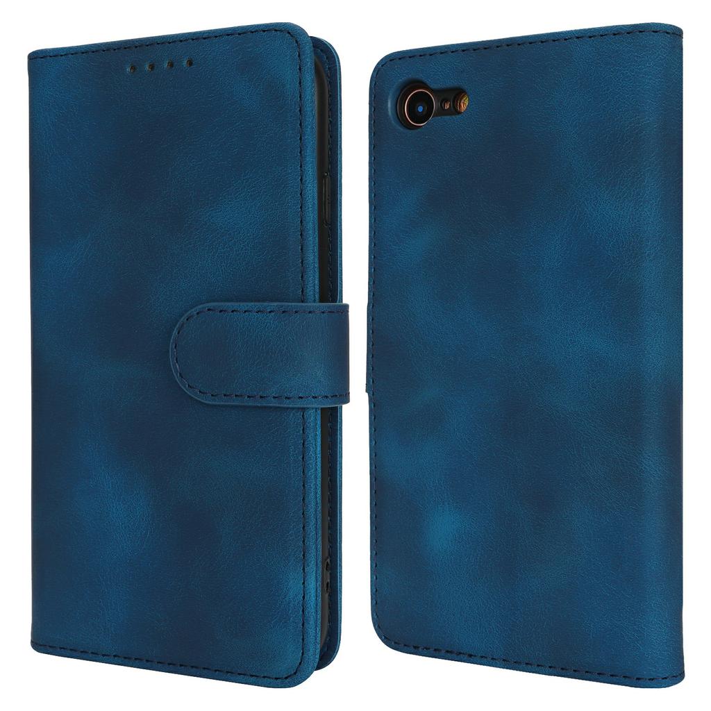 Чехол-кошелек для iPhone SE (2022)/(2020)/8/7 Чехол-книжка из ПУ-кожи с двойным сложенным краем и тактильной поверхностью