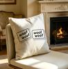 18X18Inch Cute Woof Woof Slogan Print Throw Pillow, Soft Accent Cushion With Pillow Core, Perfect For Sofa, Car And Office