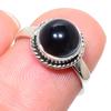 Natural Black Onex Gemstone Handmade 925 Sterling Silver Jewelry Ring S.6 t0F21
