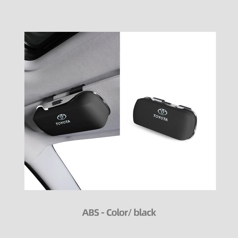Car Glasses Box Visor Eyeglasses Case For Toyota GR Rav4 Yaris Camry Land Corolla CHR Hilux Cruiser Tacoma Sunglasses Holder