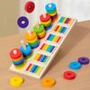 Wooden Color Matching Game, Set Pillar Pairing Toy, Color Recognition, Exercise Hand-eye Coordination, Concentration And Memory