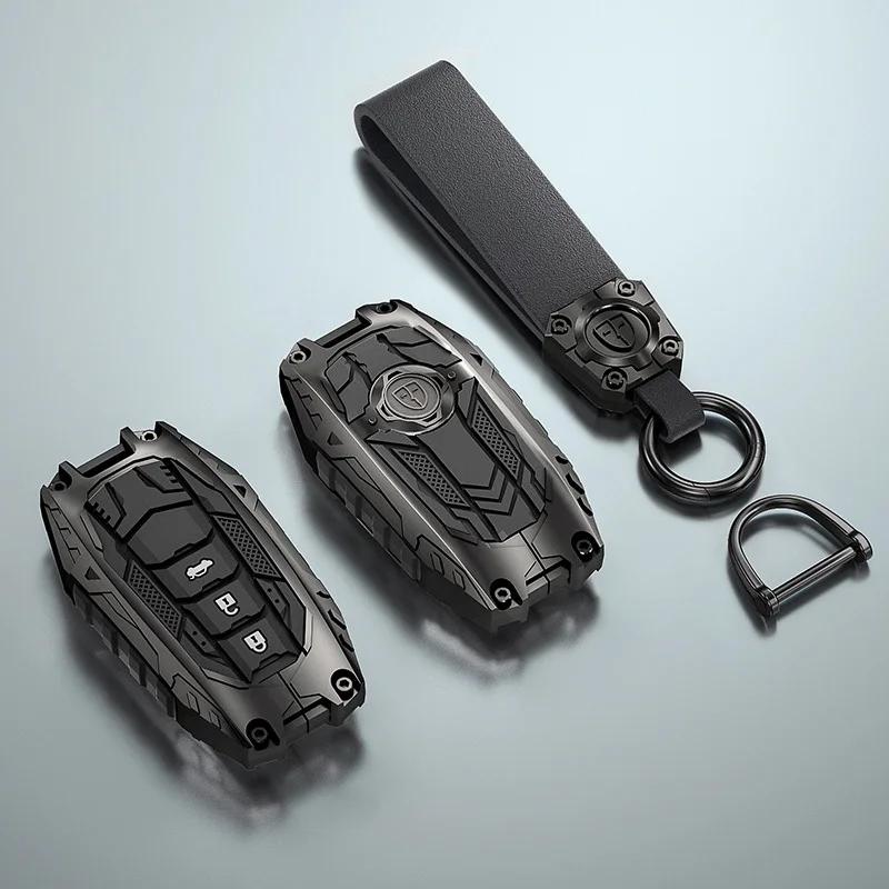 Zinc Alloy Car Key Case Full Cover Shell for S2 Models 2/3 Buttons Compatible with CHR C-HR RAV4 Land Cruiser Prius Camry Co JH2