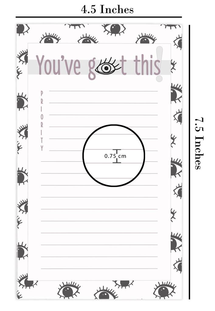 Inkdotpot Блокнот для ежедневника со списком блокнотов Блокнот для заметок, отрывной блокнот со списком дел без даты — 4,5 x 7,5 дюймов (50 листов) организатор