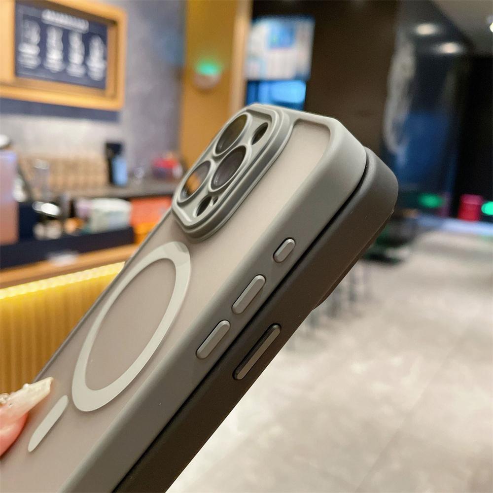 Матовый Полупрозрачный Чехол Для iPhone14 15 16 Plus iPhone 16 15 14 13 12 11 Pro Max Mini Magsafe Mag Safe Беспроводная Зарядка Защита Камеры