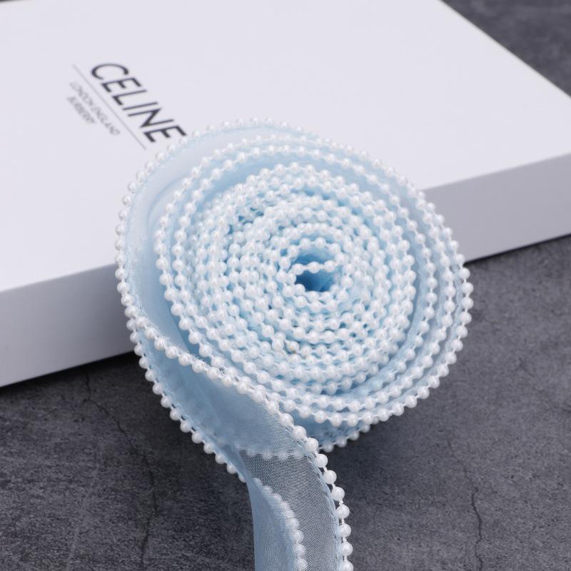 Лента из жемчужной ткани с хвостом рыбы шириной 4 см для украшения цветов и коробок для тортов своими руками