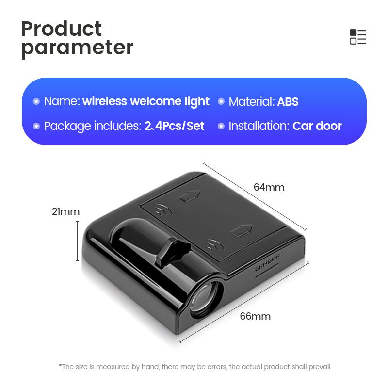 WYGL9 1/2pcs Wireless Led Car Door Welcome Laser Projector Logo Car Styling Accessories For Citroen C4 C3 C2 C1 Berlingo Grand Picasso