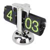 European Style Retro Digital Flip Down Clock 304 Stainless Steel Auto Mechanical Digital Flip Desk Clock for Home