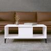 821068 vidaXL Coffee Table White 90x50x36.5 Cm Engineered Wood