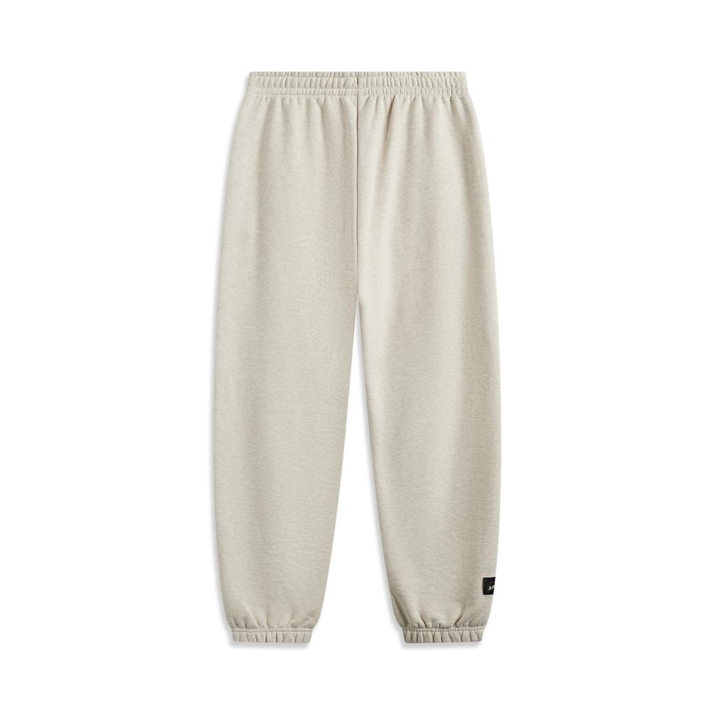 Баскетбольная серия Li Ning Bad Five, однотонные, со средней талией, на шнурке, удобные, дышащие, зауженные, трикотажные спортивные брюки, мужские брюки AKLV013-4