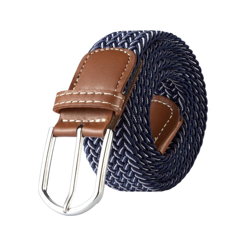 120cm Unisex Elastic Fabric Casual Belt Pin Buckle Expandable Braided Stretch Canvas Simple and Stylish Leisure Men Women Belt