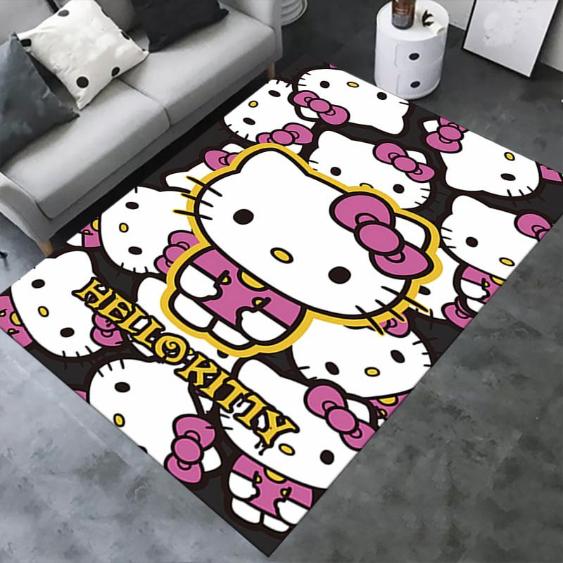 1pc Hello Kitty Office Carpet Under Chair Mat Gift Universal Cute Cartoon Rug for Room Decor Birthday Present Bedroom Flooring Mat Non-Slip