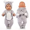 2pcs/set Suit+Shoes Dolls Outfit For 43cm Baby Doll Cute Jumpers Rompers 17 Inch Doll Clothes Doll Accessory.