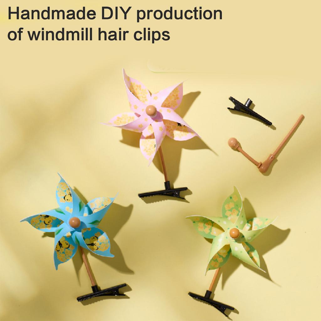 Элегантный Синий DIY Ветряная Мельница Зажим для Волос Легкая Сборка Аксессуар для Волос Шпилька для Повседневного Ношения и Фестивальных Вечеринок
