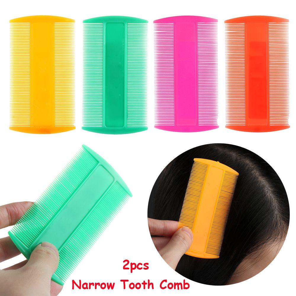 Color Useful Portable Double Sided Beauty Brush Lice Comb Hair Styling Tools Narrow Tooth Comb