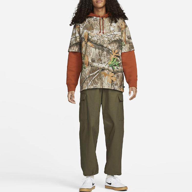 Nike Plant Pattern Printed Crew Neck Short Sleeve T-Shirt Men Tops Multicolor DR7770-247