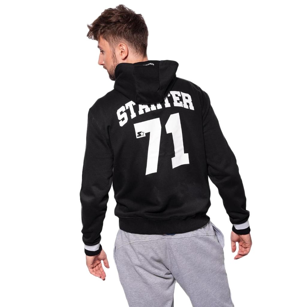 STARTER Man Blouse Zip Hoodie, Mens Black Sweatshirt