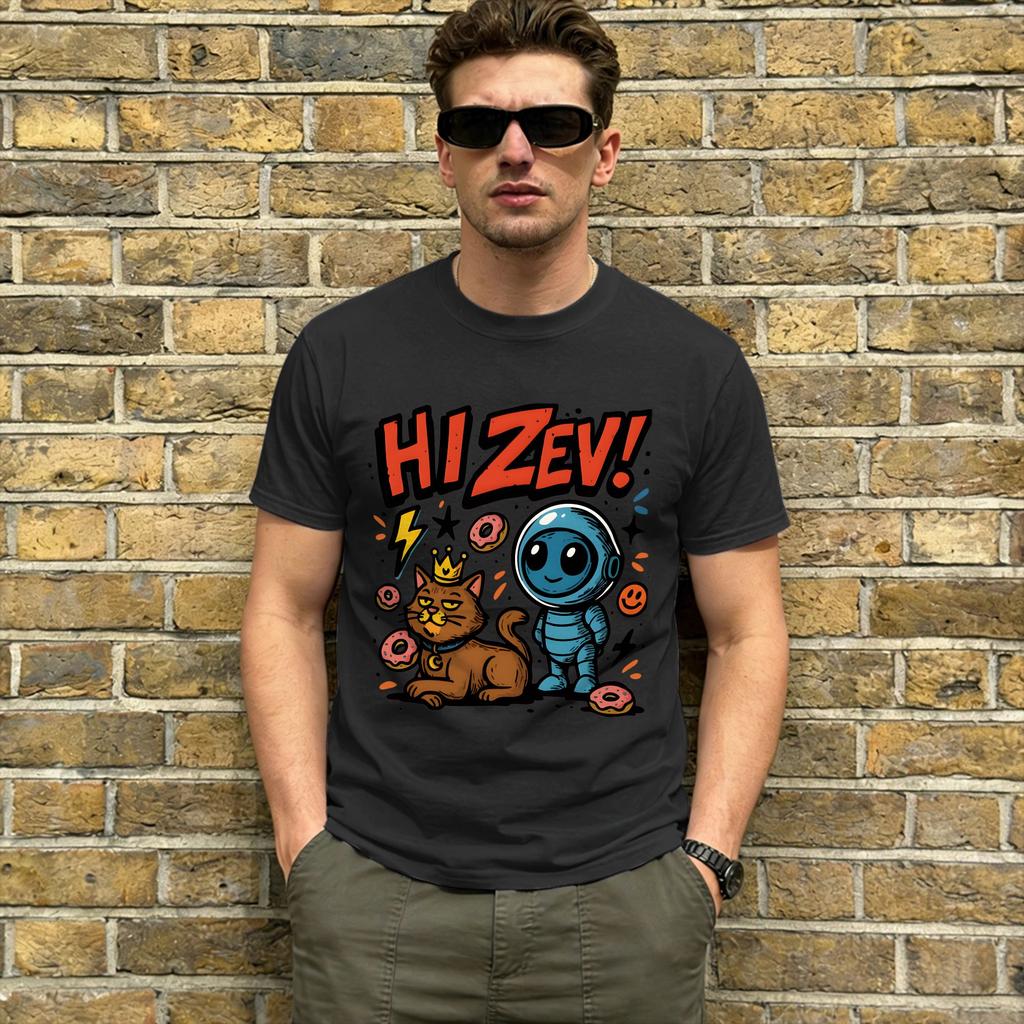 Dungeon Crawler Carl TShirt Summer Hi Zev Trending T Shirts Unisex Cotton Breathable Plus Size Top Tees Short Sleeve Vintage Tops
