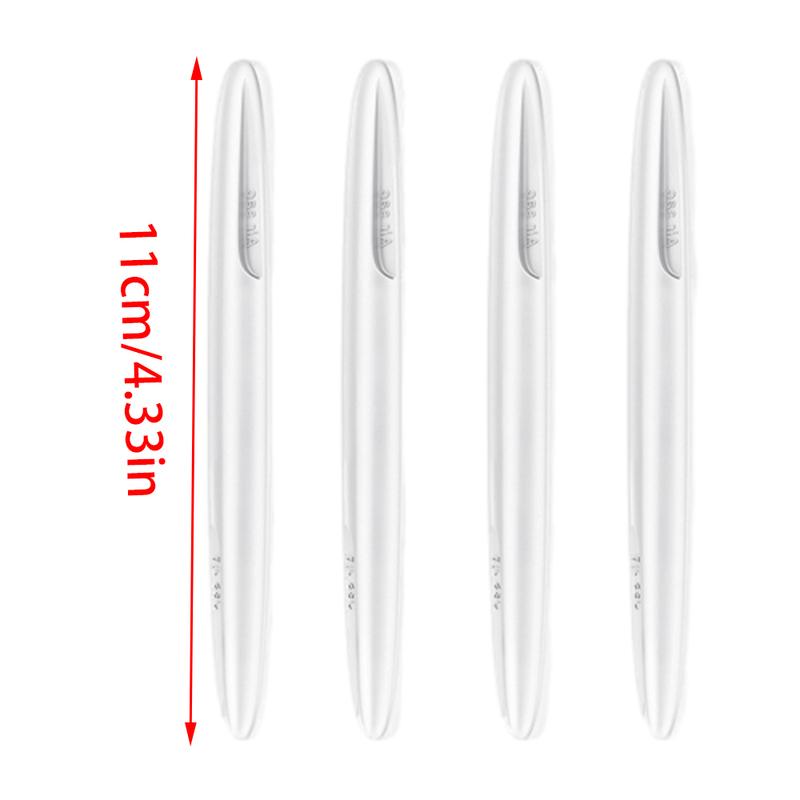 4Pcs Shock-Absorbing Design Black White Silica Gel Car Crash Strip Transparent for most Vehicles