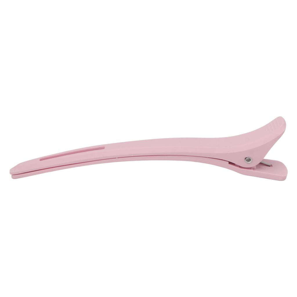 12Pcs Styling Hair Clips Slip Free Pink Duck Bill Clips for Flat Ironing Coloring Blow Drying