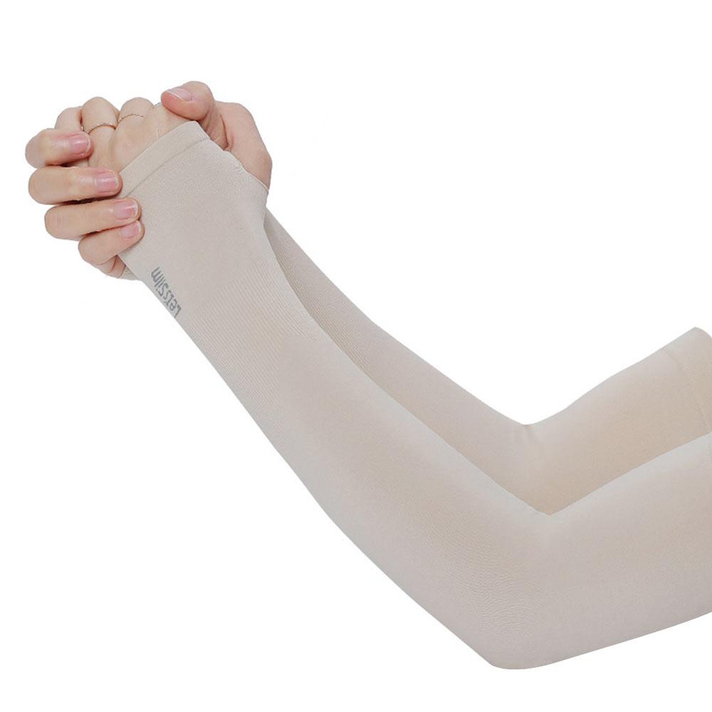Exposed Thumb Running Sportswear Summer Cooling Arm Sleeves Sun Protection Arm Cover Outdoor Sport
