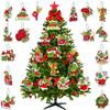 16Pcs Christmas Tree Hangers Xmas Style Easy To Hang Create Atmosphere Festive Santa Claus Decorations Pendant