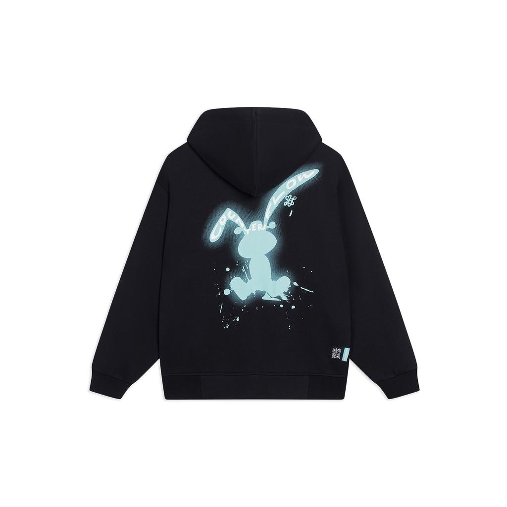 Li-Ning Пуловер Pure Color с длинными рукавами, топы унисекс, черный AWDT347-3