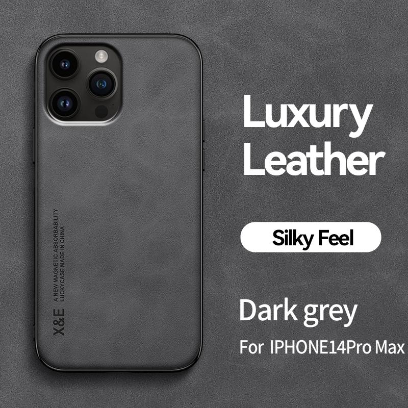 Встроенный магнитный автомобильный чехол для iPhone 15 Pro Max 14 Plus 13 12 Mini 11 защитный чехол держатель защита телефона текстурированный бизнес полная защита