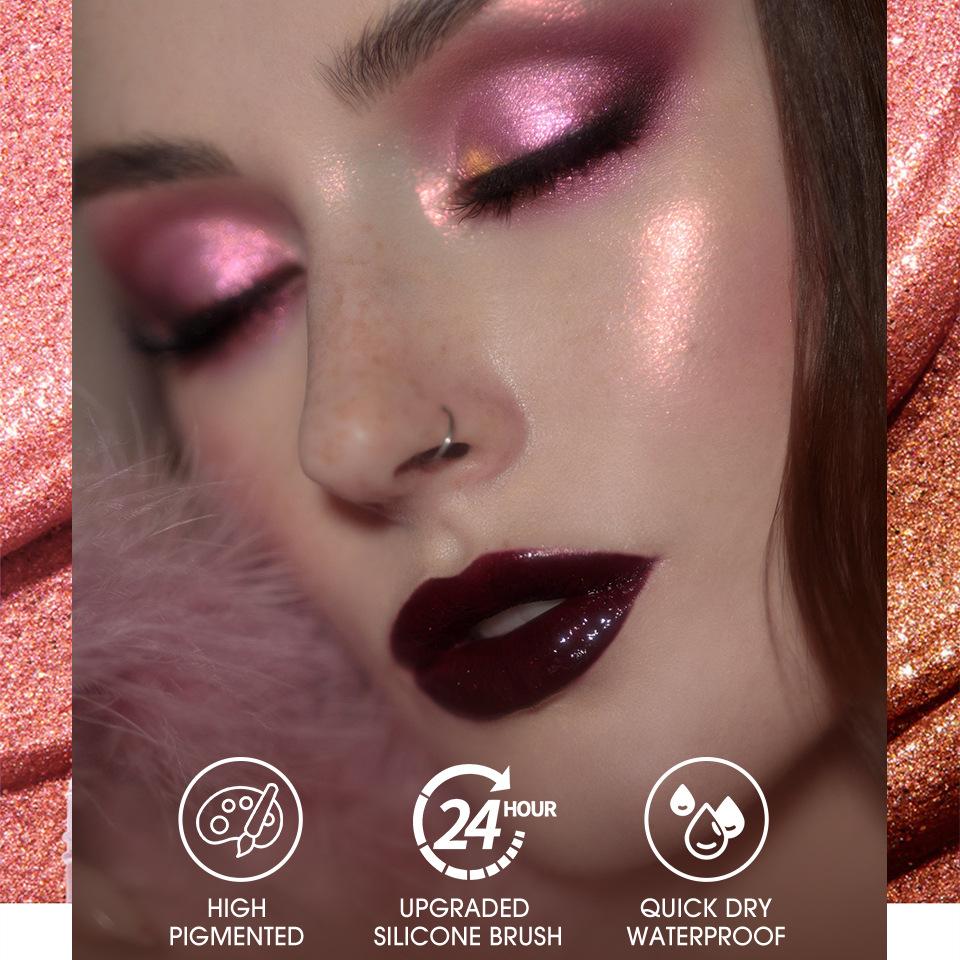 Shine Diamond Тени для век Крем-блеск Glow Металлическая палитра теней для век Стойкие блестящие пигментированные жидкие тени для век Косметика