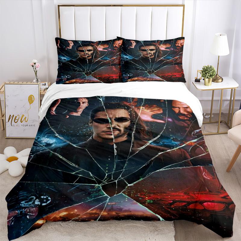 Matrix Reloaded Neo'S Vision Print 3Pcs Bedding Setduvet Cover With 2 Bedropillowcase Home Birthday Gift