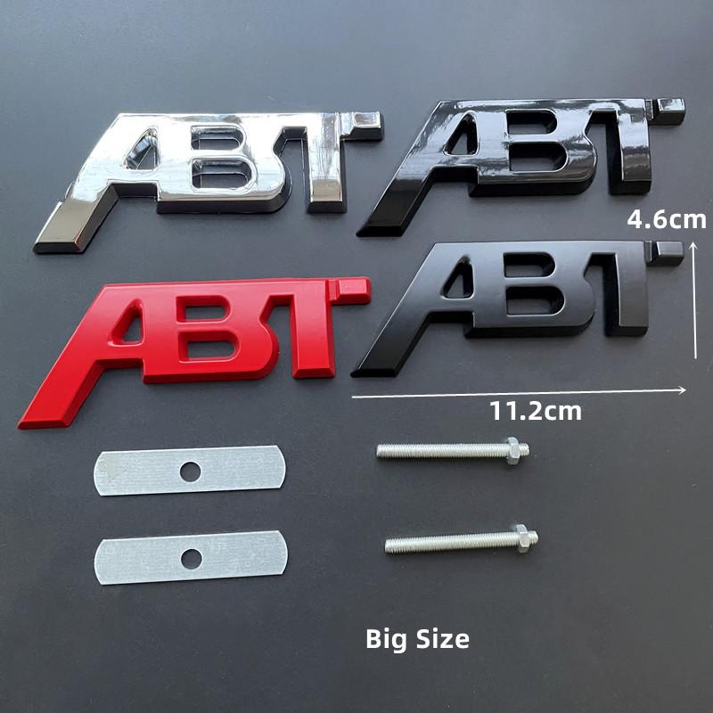 3D Metal ABT Logo Grill Emblem Car Trunk Badge Sticker Accessories