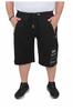 Мужские шорты больших размеров и бермуды больших размеров Мужские шорты больших размеров из чесаного хлопка Run Your City, черные