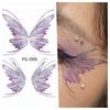 1pc Glitter Gradient Butterfly Wing Tattoo Eyeliner Face Sticker for Kids' Eye Makeup DIY