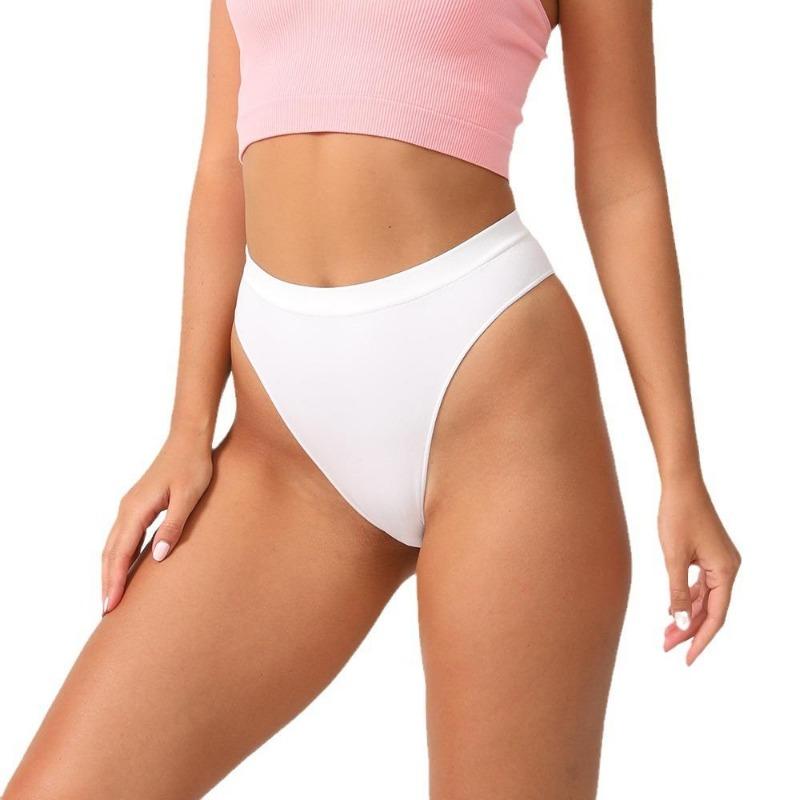 Seamless Underwear Women Solid Color Sexy Thong High-waisted Underwear for Women
