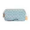 COACH crossbody bag Kira 19 solid color letter logo nameplate logo zipper classic printed champagne fabric camera hand shoulder small size women's