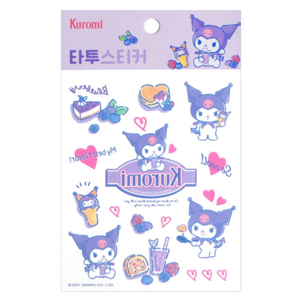 Sanrio Character Children's Tattoo Stickers Mask Decoration Mask Stickers 6 Types, 1 Piece