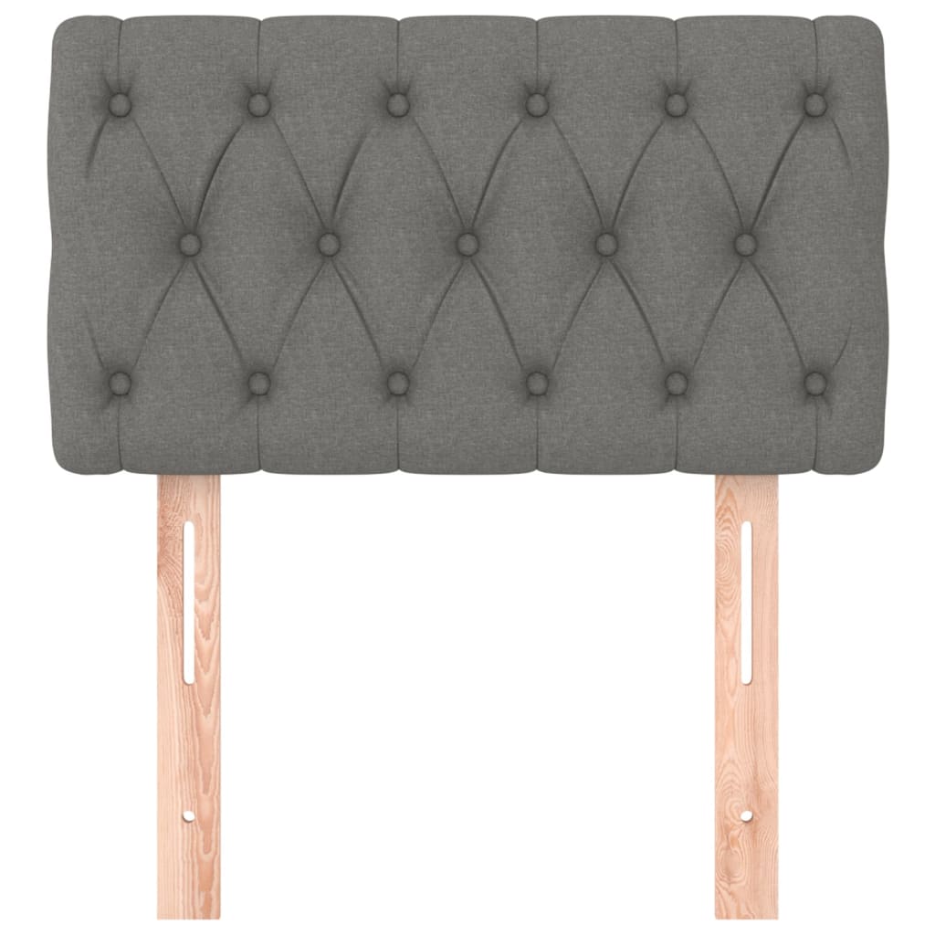 Headboard Dark Grey 80x7x78 88 cm Fabric