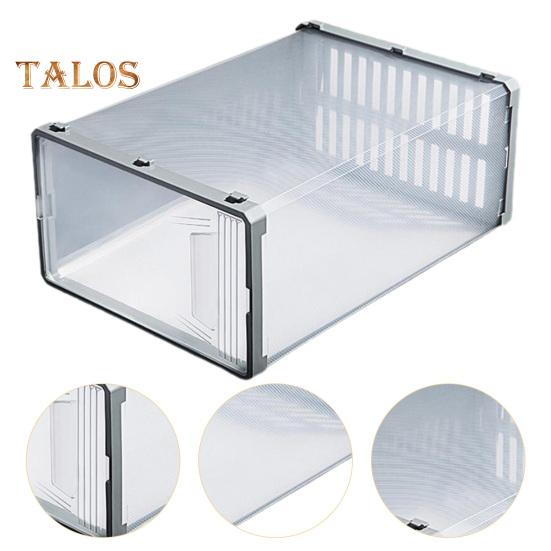 Дизайнерская коробка для обуви с пряжкой. Простота установки. Полезный прозрачный контейнер для хранения обуви. Товары для дома.