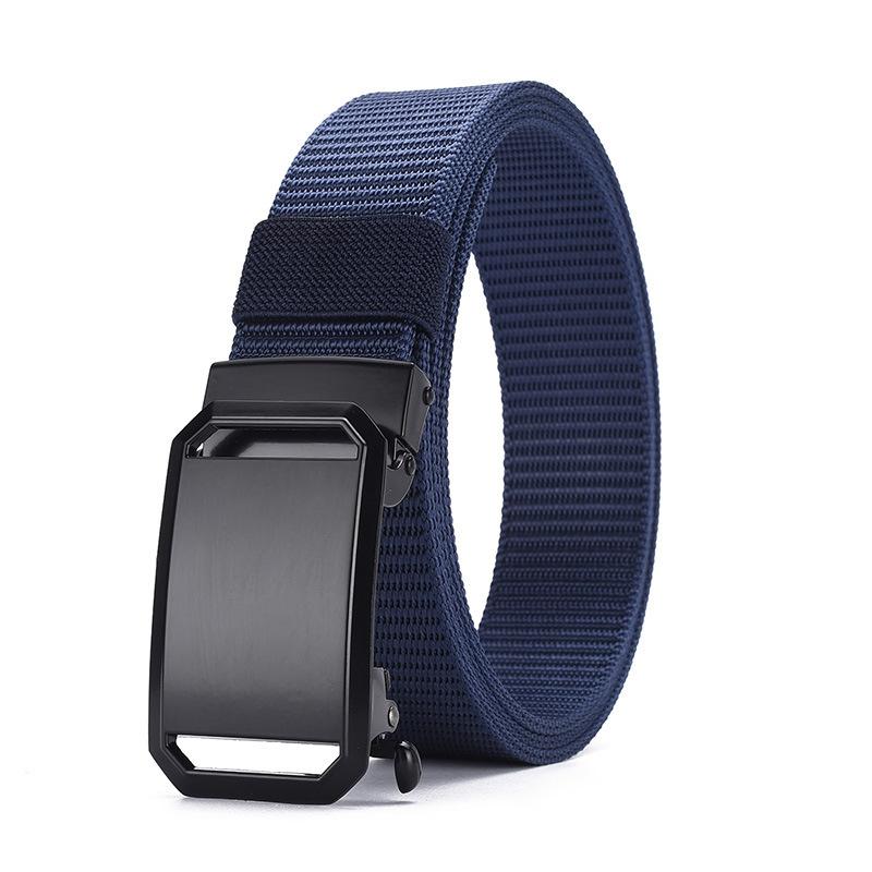 Casual Outdoor Nylon Braided Toothless Automatic Buckle Belt Military Training Breathable Tactical Belt