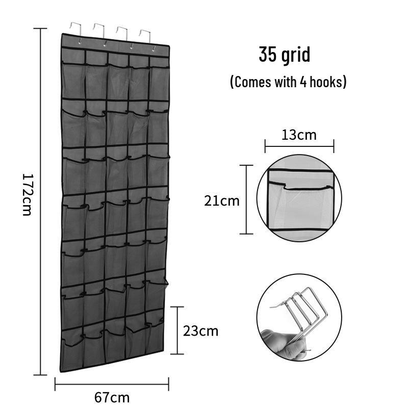 Наддверная сумка-органайзер для обуви на 35 отделений с крючками