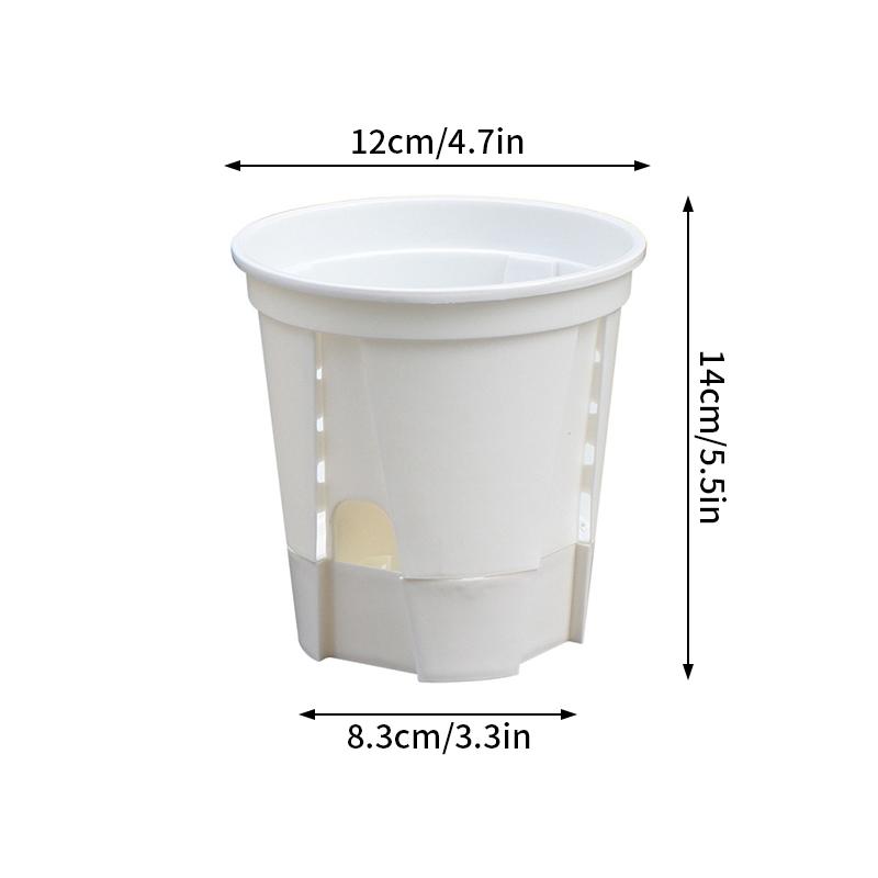 Double-layer Round Flowerpot Lazy Flower Pots Hydroponic Plastic Flowerpot Self Watering Flower Pot Water Absorption Planter